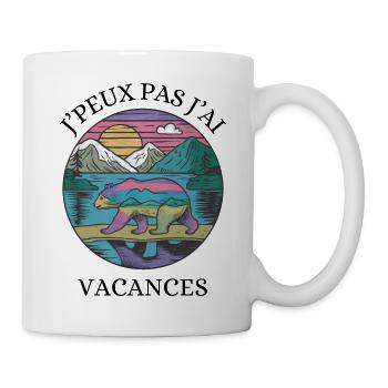 JE PEUX PAS C'EST LES VACANCES - Ours - nature - Mug blanc - blanc - Droite