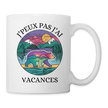 je peux pas j'ai vacances - Ours - Nature - Mug blanc - blanc - Droite