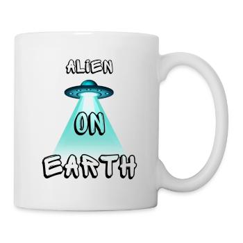 Alien on Earth - Tasse - Weiß - Rechts