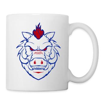 Sanglier blanc - Mug blanc - blanc - Droite