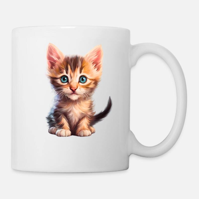 Süßes Kätzchen - Tasse - Weiß