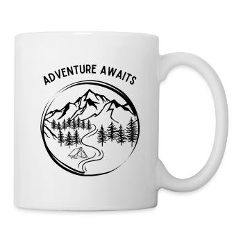 Adventure awaits - Tasse - Weiß - Rechts