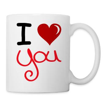 i love you 2 - Tasse - Weiß - Rechts