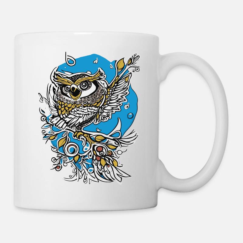 HIBOU - Mug blanc - blanc