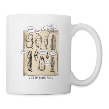 Pierres polies - Mug blanc - blanc - Droite