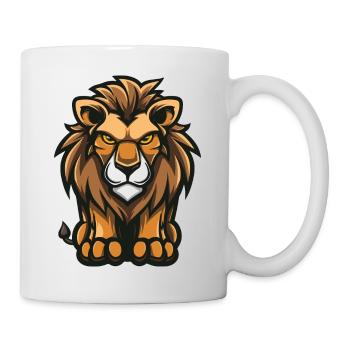 Bande dessinée Lion - Mug blanc - blanc - Droite