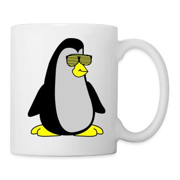 cool Pinguin 002 - Tasse - Weiß - Rechts