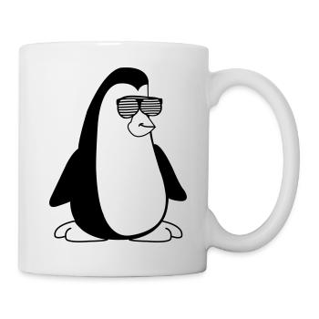 cool Pinguin 001 - Tasse - Weiß - Rechts