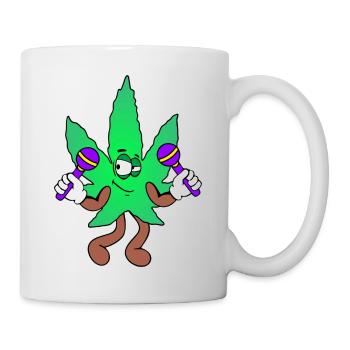 Der Bloom - Dancing Bloom Weed Cannabis Marihuana - Tasse - Weiß - Rechts