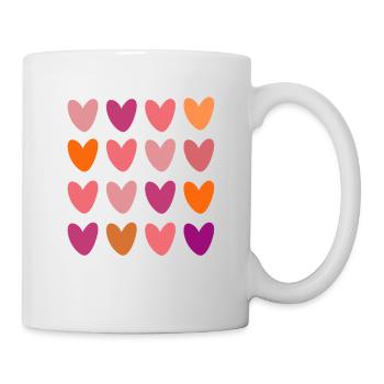 Petits coeurs - Mug blanc - blanc - Droite