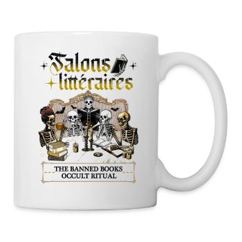 Literary salons Halloween bookish design - Mug - white - Right