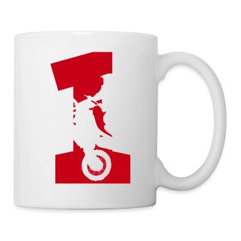 Moto 1 motard - Mug blanc - blanc - Droite