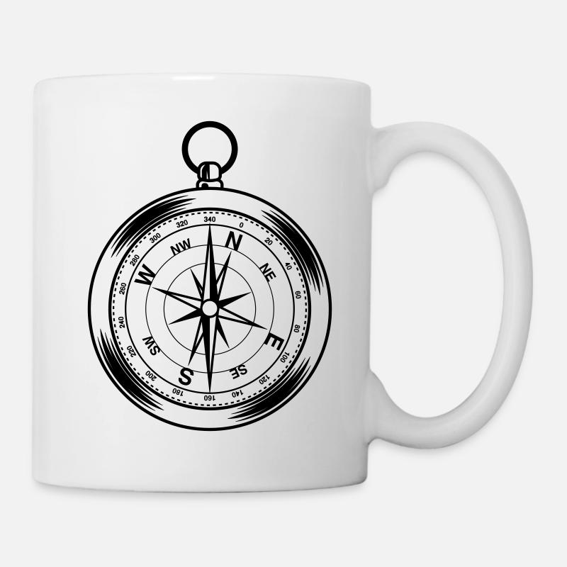 kompass - Tasse - Weiß