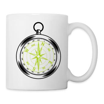 kompass - Tasse - Weiß - Rechts