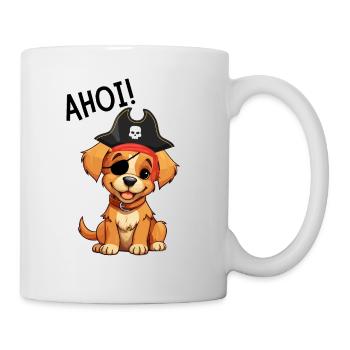Piratenhund - Tasse - Weiß - Rechts