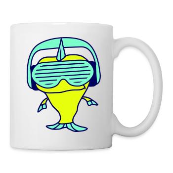 Fête Poisson Sous-marin Animaux de mer Musique Club Fun - Mug blanc - blanc - Droite