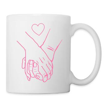 hände herzen - Tasse - Weiß - Rechts