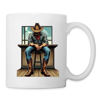 Cowboy et sheriff - Mug blanc - blanc - Droite