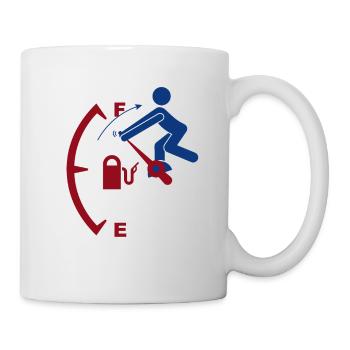 « Chargé de carburant » - Mug blanc - blanc - Droite