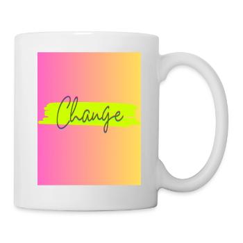 Change "pink goes yellow" - Tasse - Weiß - Rechts