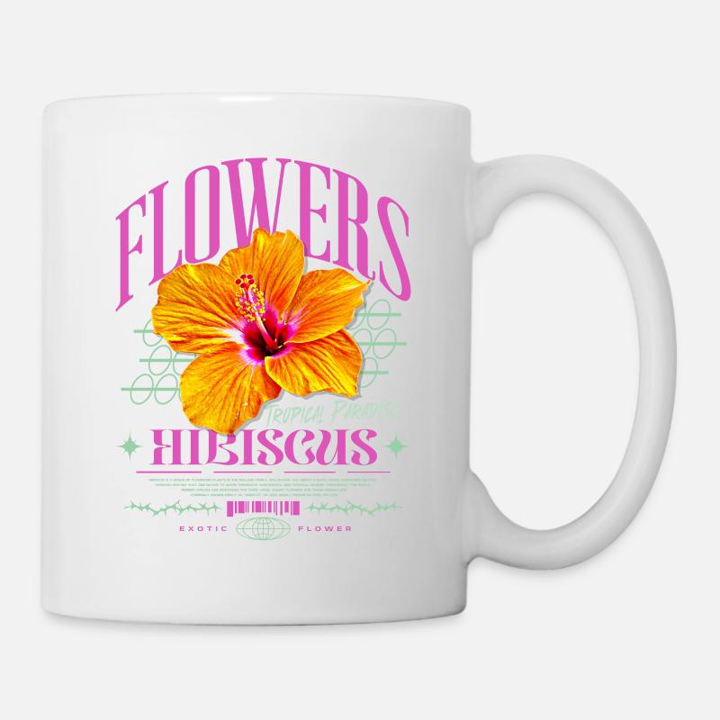 Fleur d’hibiscus Fleur d’hibiscus - Mug blanc - blanc