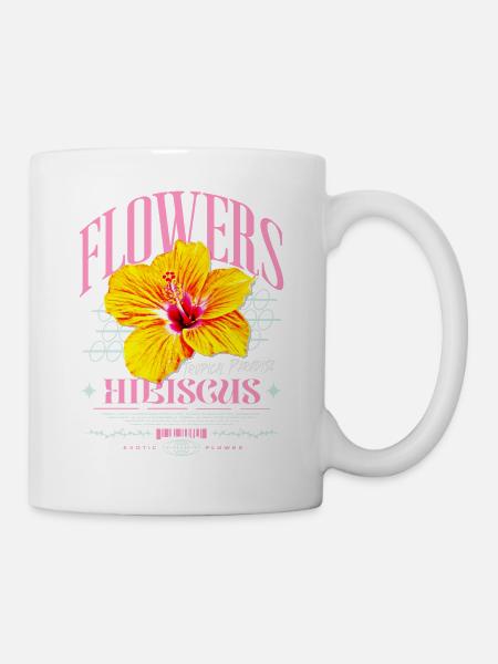 Hibiskusblüte Hibiskus Blume - Tasse - Weiß