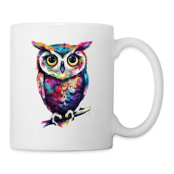 Cute Owl Kawaii Mascot - Mug - white - Right