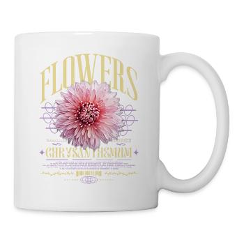 Chrysantheme Chrysanthemen Blume Blumen - Tasse - Weiß - Rechts
