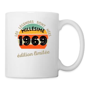 les Legendes Sont Nees en 1969 cadeau 55 ans - Mug blanc - blanc - Droite