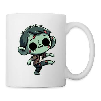 Skurriler tanzender Zombie - Halloween Untote - Tasse - Weiß - Rechts