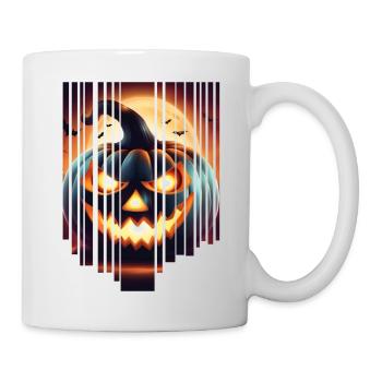Citrouille d’Halloween effrayante - Mug blanc - blanc - Droite