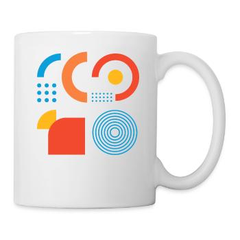 « Imprimé géométrique moderne » - Mug blanc - blanc - Droite