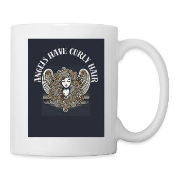 Angels have curly hair - Women's Bag, Cup, T-shirt - Mug - white - Right