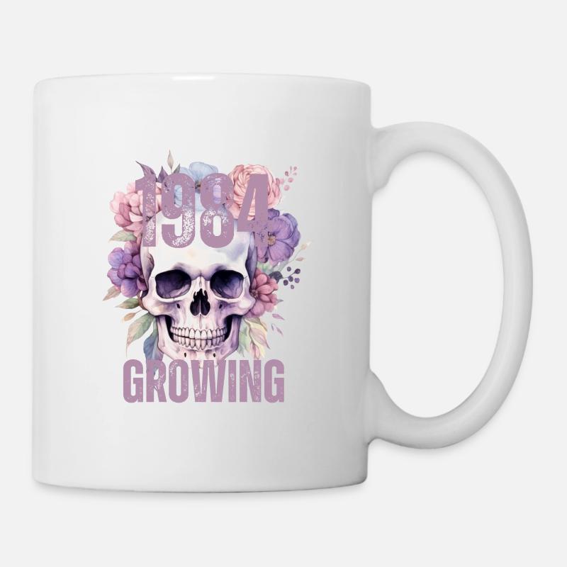 Flower skull 1984 - Mug - white