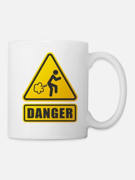 Furzgefahr - Tasse - Weiß