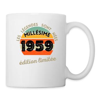 les Legendes Sont Nees en 1959 cadeau 65 ans - Mug blanc - blanc - Droite