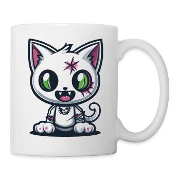 Katze Halloween Lustig Baby - Tasse - Weiß - Rechts