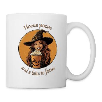 Hokuspokus und ein Milchkaffee zum Fokussieren - Tasse - Weiß - Rechts
