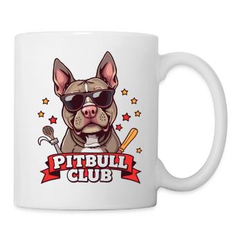 Pitbull Club – Muskelpaket auf vier Pfoten! - Tasse - Weiß - Rechts