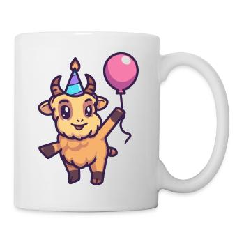 Chèvre de montagne anniversaire bébé - Mug blanc - blanc - Droite