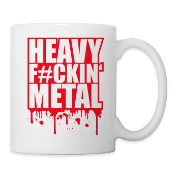 Heavy F#ckin' Metal Hard Rock Music Graffiti Spray - Mug - white - Right