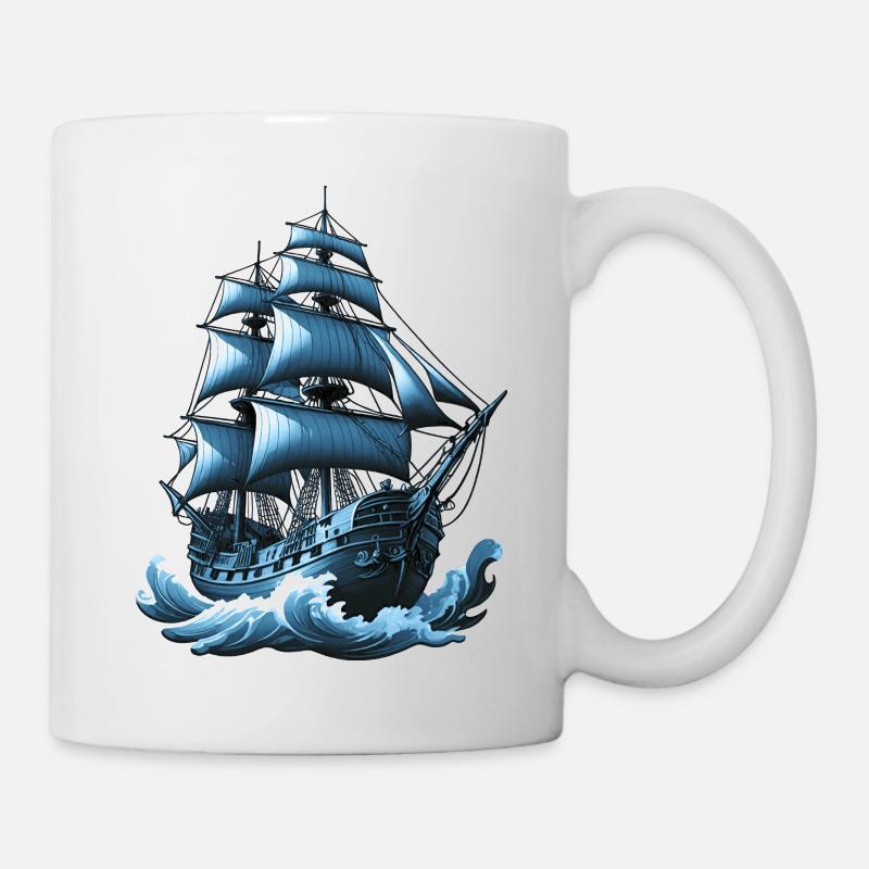 Segelschiff - Tasse - Weiß