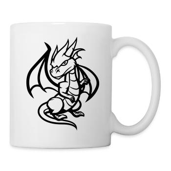 drache - Tasse - Weiß - Rechts