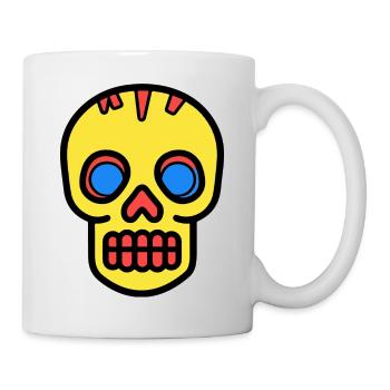 Skull Symbol Halloween Skeleton - Mug - white - Right