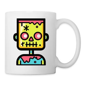 Bande dessinée d’Halloween zombie - Mug blanc - blanc - Droite