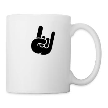 Heavy Metal Hard Rock Graffiti Horns Hand Gesture - Mug - white - Right