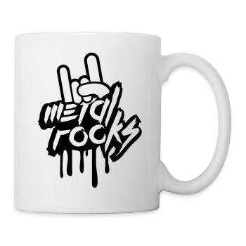 Heavy Metal Rocks Hard Rock Music Graffiti Spray - Mug - white - Right