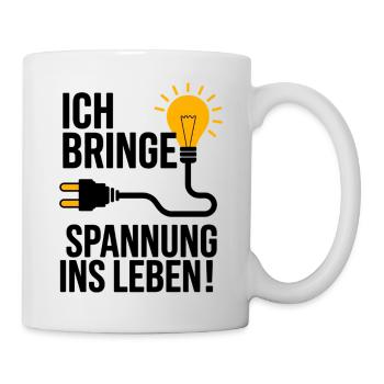 I bring excitement to life - Mug - white - Right