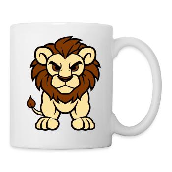 Lion Bande Dessinée Animal - Mug blanc - blanc - Droite