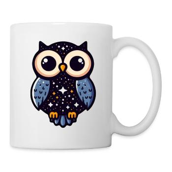 Art de l’oiseau de nuit étoilée - Mug blanc - blanc - Droite
